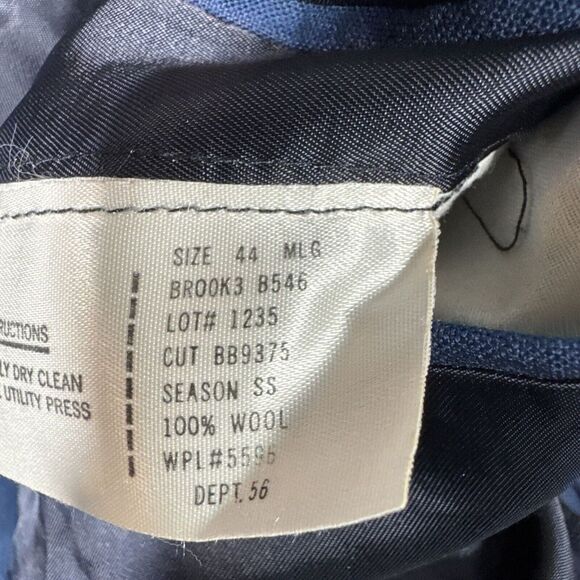 VTG Brooks Brothers Men 44 MLG Pocket Navy Blazer Ivy Style USA Gold Button Wool - Picture 11 of 16